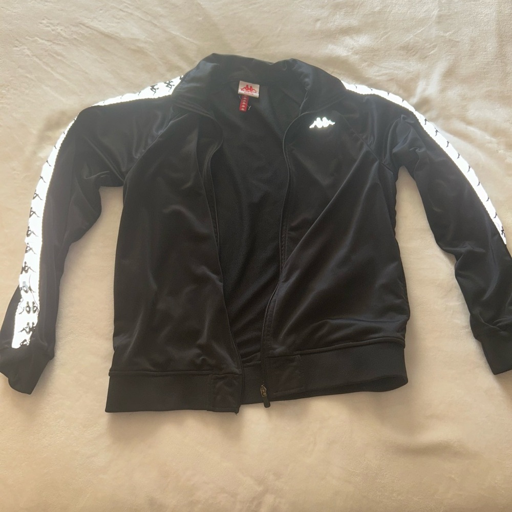 Kappa Black Track Jacket with reflective design